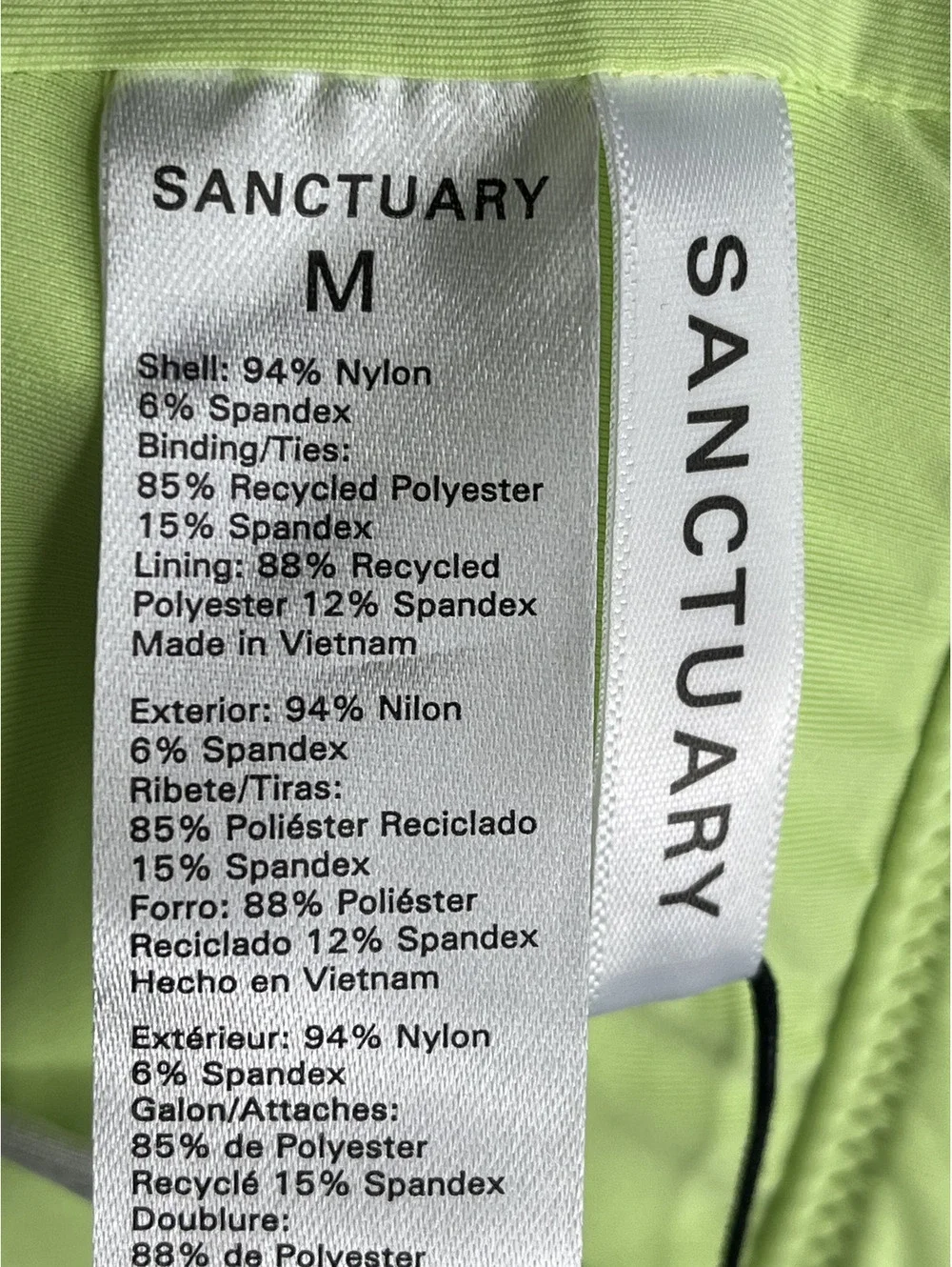 NWT Sanctuary Women's Green/Daquiri One-Piece Swimsuit Size Medium - Picture 9 of 10